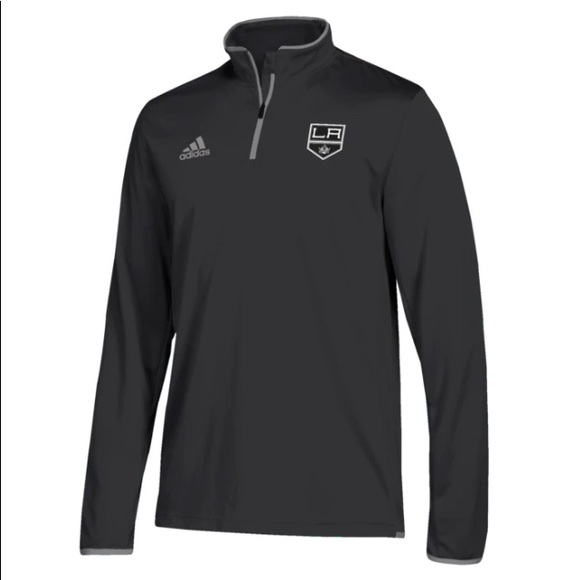🏒NEW Adidas Los Angeles Kings 1/4 Zip Wind Jacket